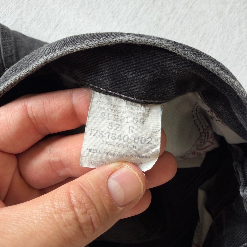 Lee Dungarees Black Carpenter Denim Shorts Sz 31.5 Workwear Faded - Picture 7 of 9